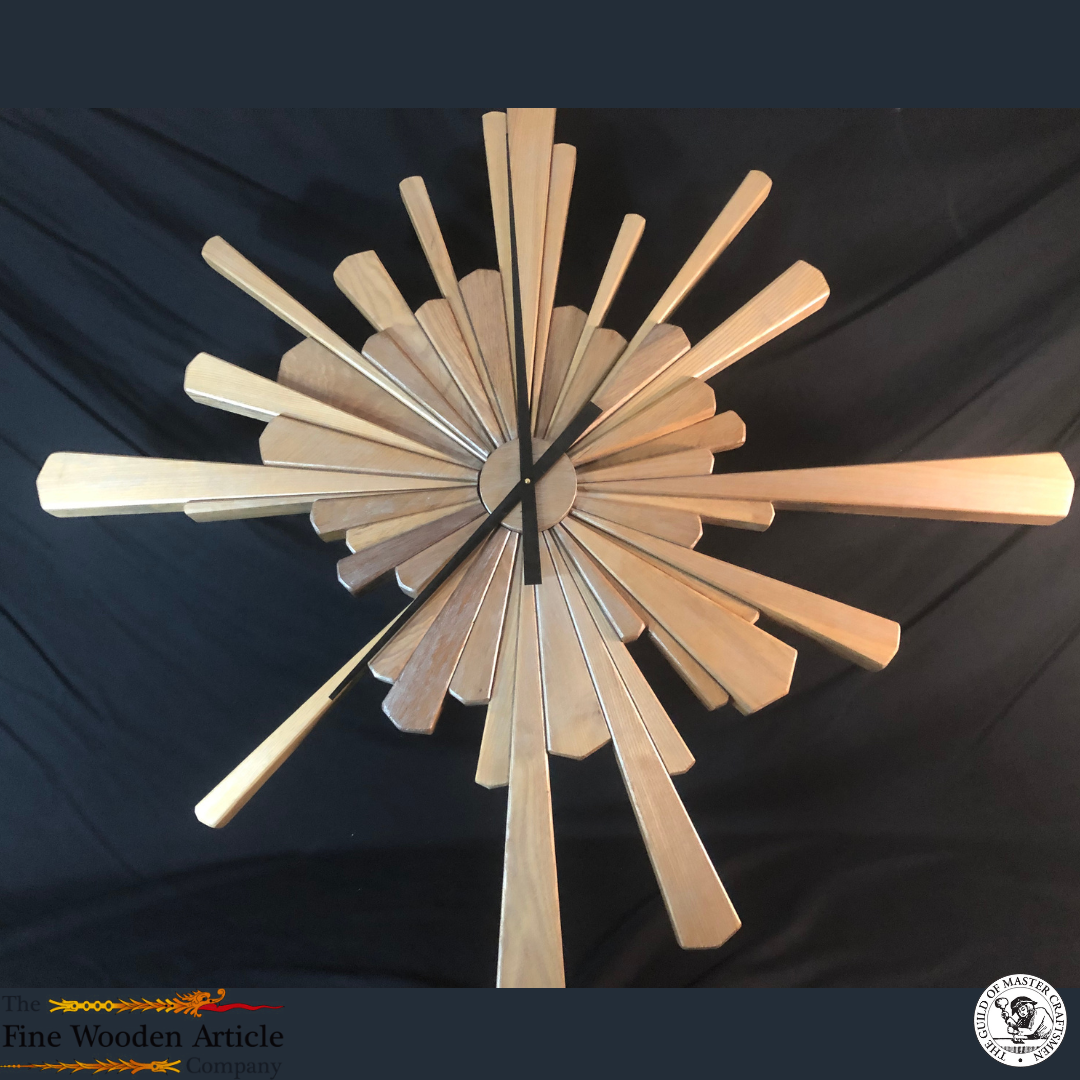 English Oak &amp; English Ash Statement Clock