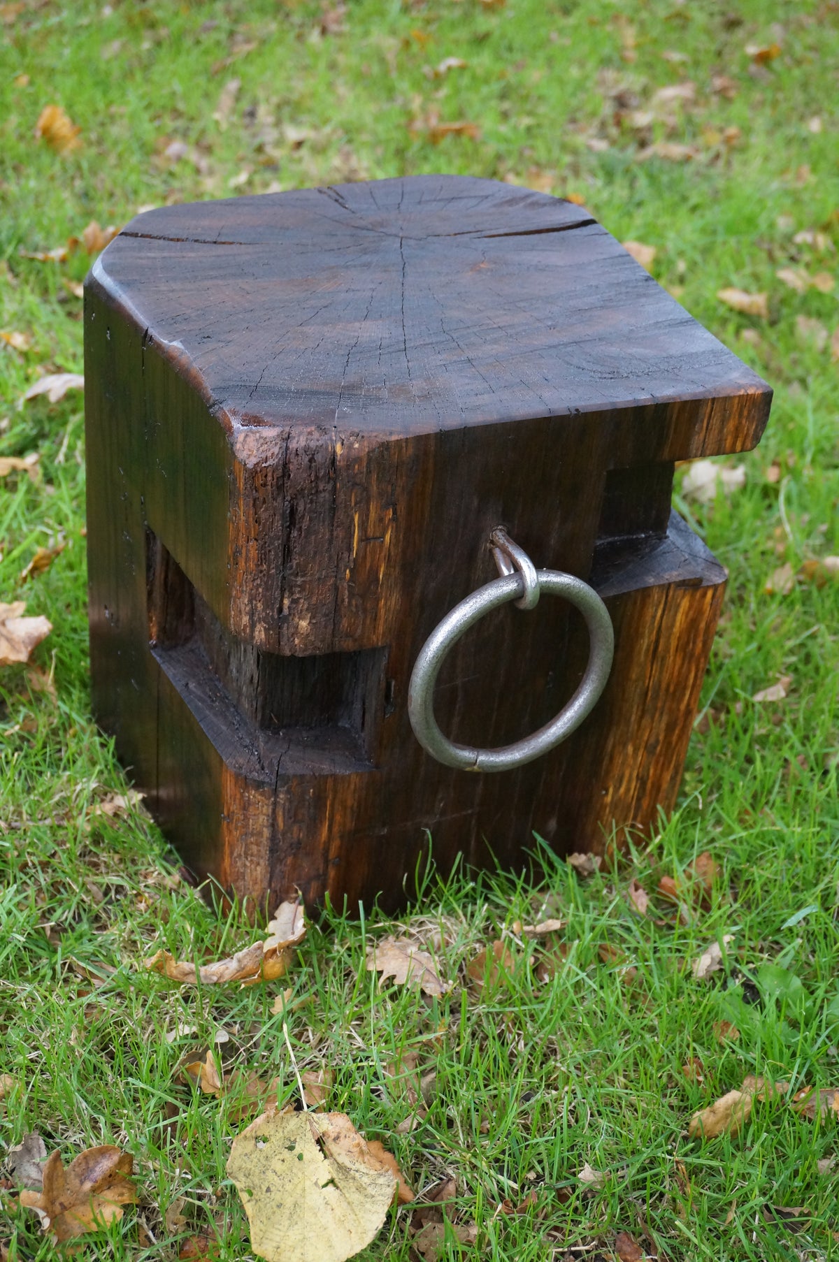 Heavy-duty Doorstop from reclaimed Dock Beam