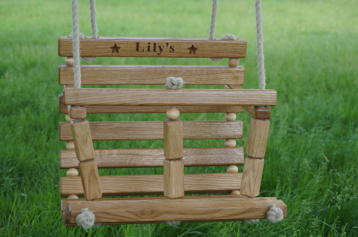 Toddler Tree Swing. ‘The Lily Swing’ Solid Oak Tree Swing - Toddler Safe
