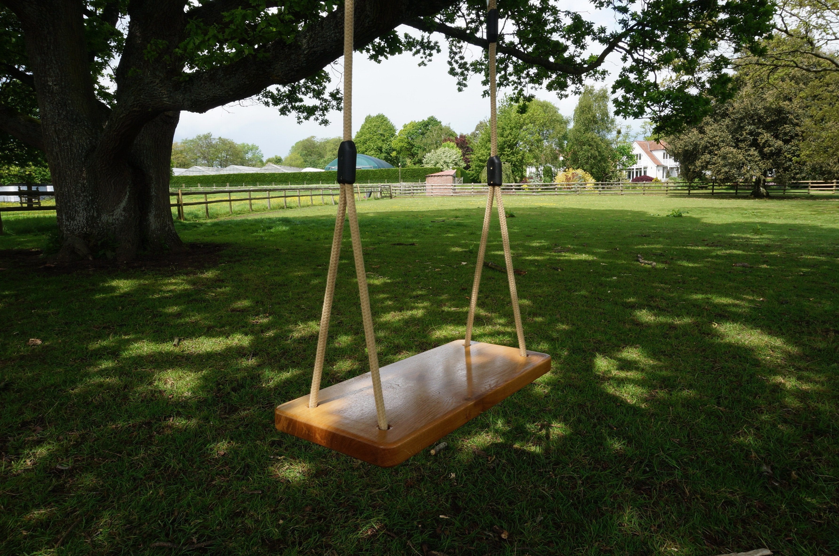Contemporary Solid Oak Tree Swing - Adult - The Fine Wooden