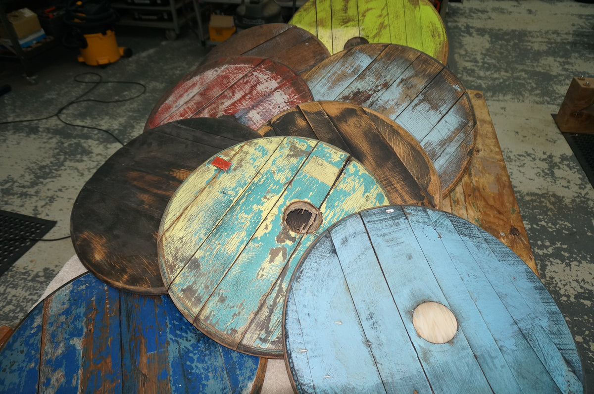 Reclaimed Whiskey Barrel Coffee Table