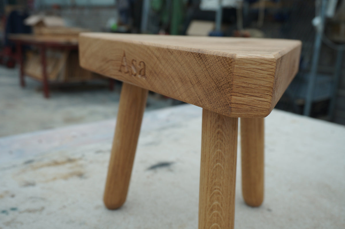 Mummy&#39;s Solid Oak Milking Stool