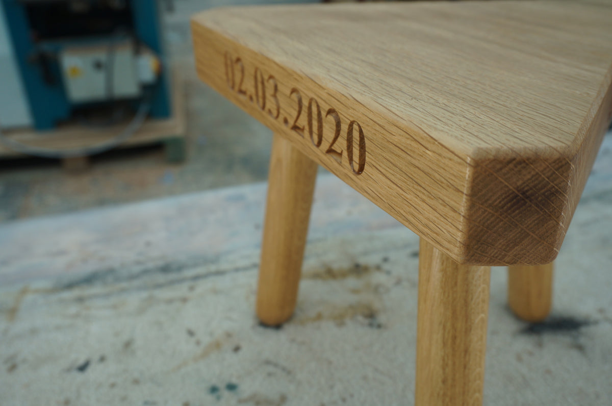 Child&#39;s Solid Oak Milking Stool