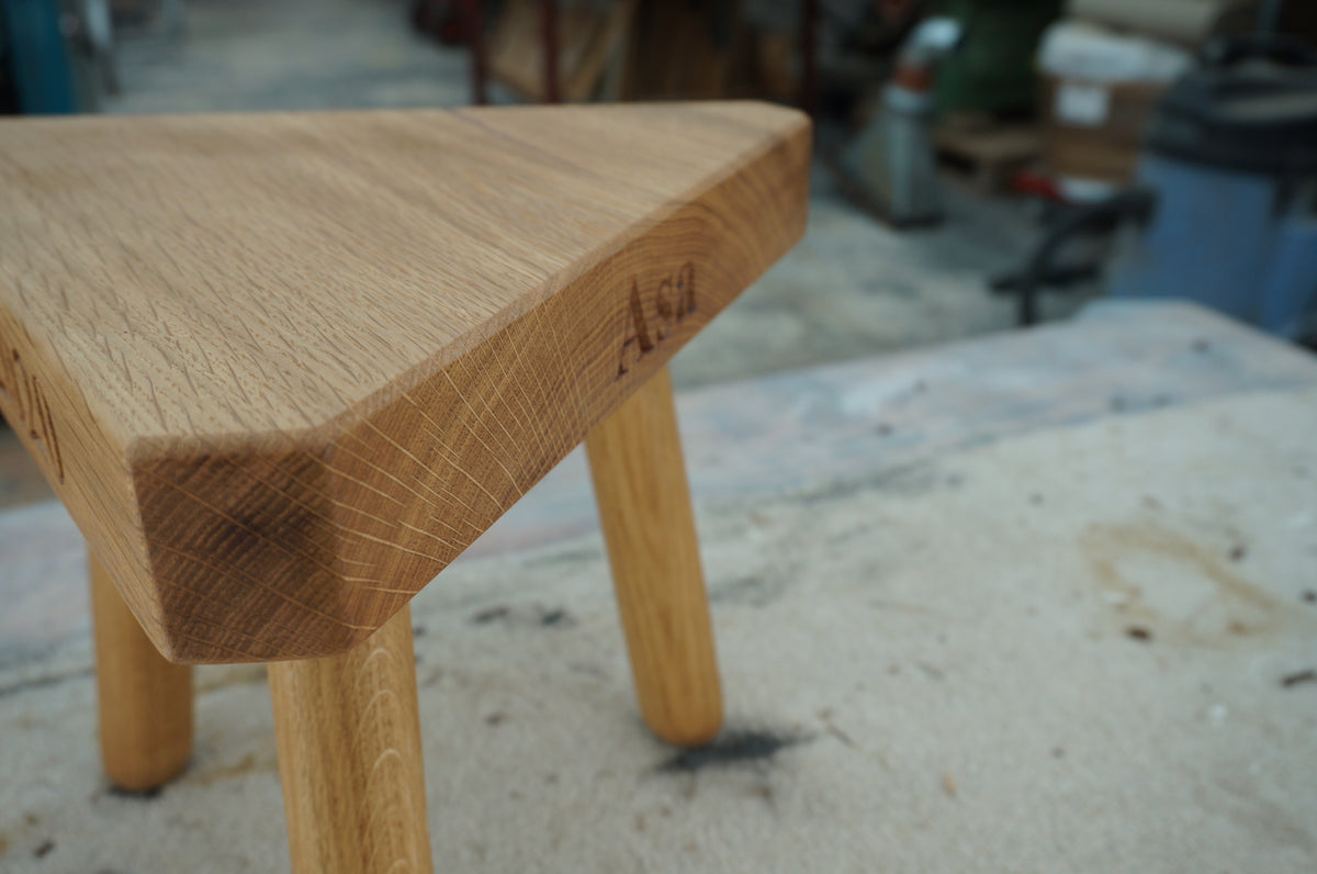 Mummy&#39;s Solid Oak Milking Stool