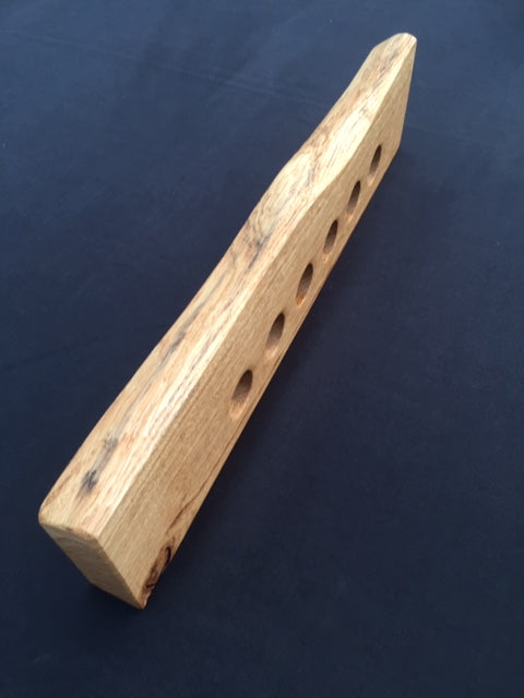 Live Edge Wall-mounted Wine Rack, Solid Oak (6 bottle)