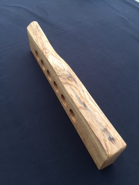 Live Edge Wall-mounted Wine Rack, Solid Oak (6 bottle)