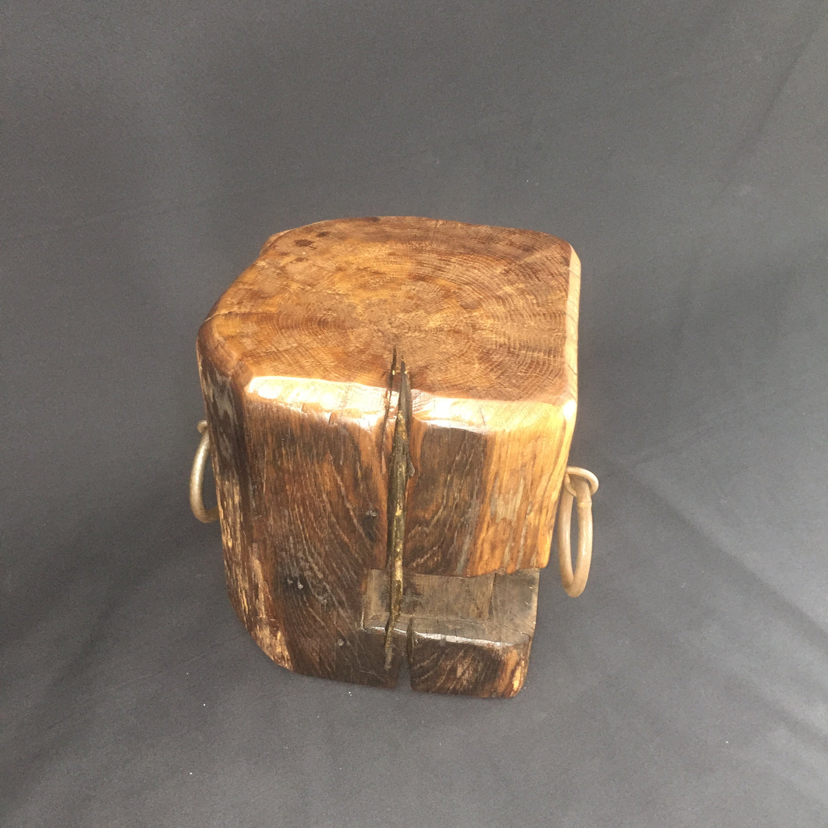 Heavy-duty Doorstop from reclaimed Dock Beam