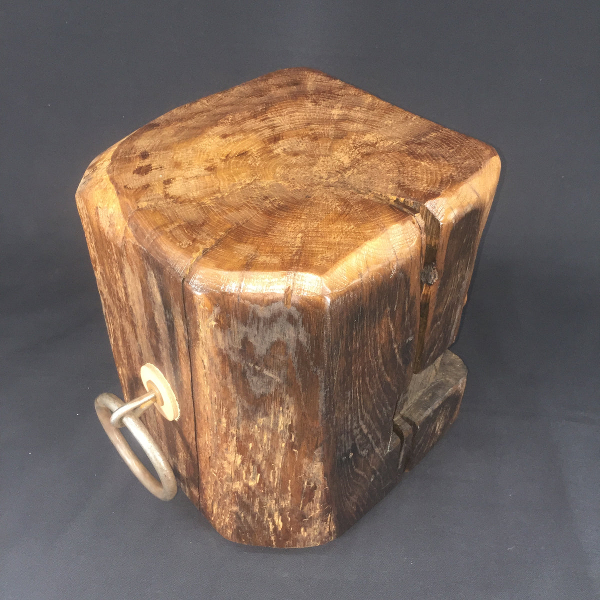 Heavy-duty Doorstop from reclaimed Dock Beam