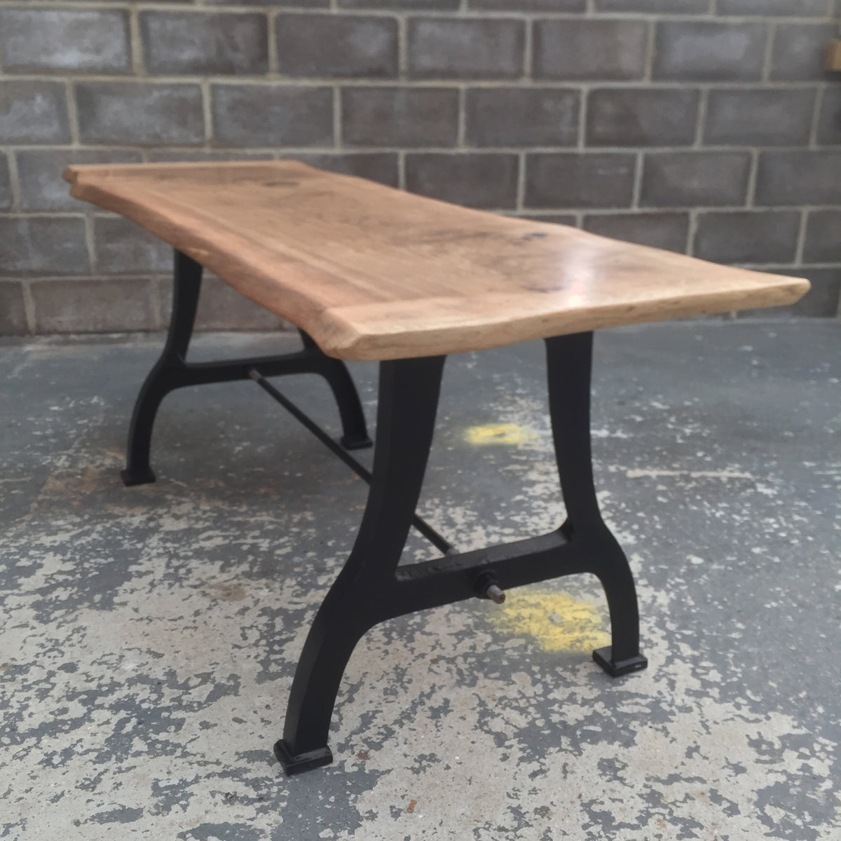 HERBERT Solid English Oak Dining Table, Natural edged. 170x60cm