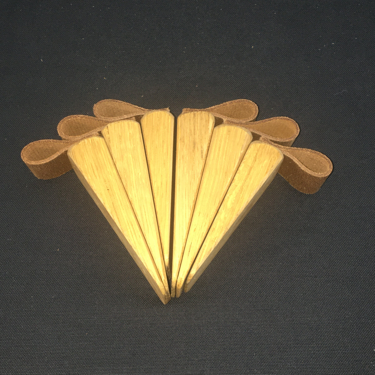 Door Wedges. Solid Oak door wedges with faux leather handle.