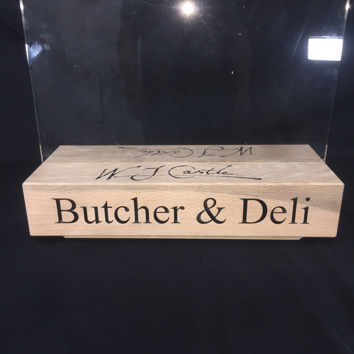 Solid Oak Pavement Sign Base