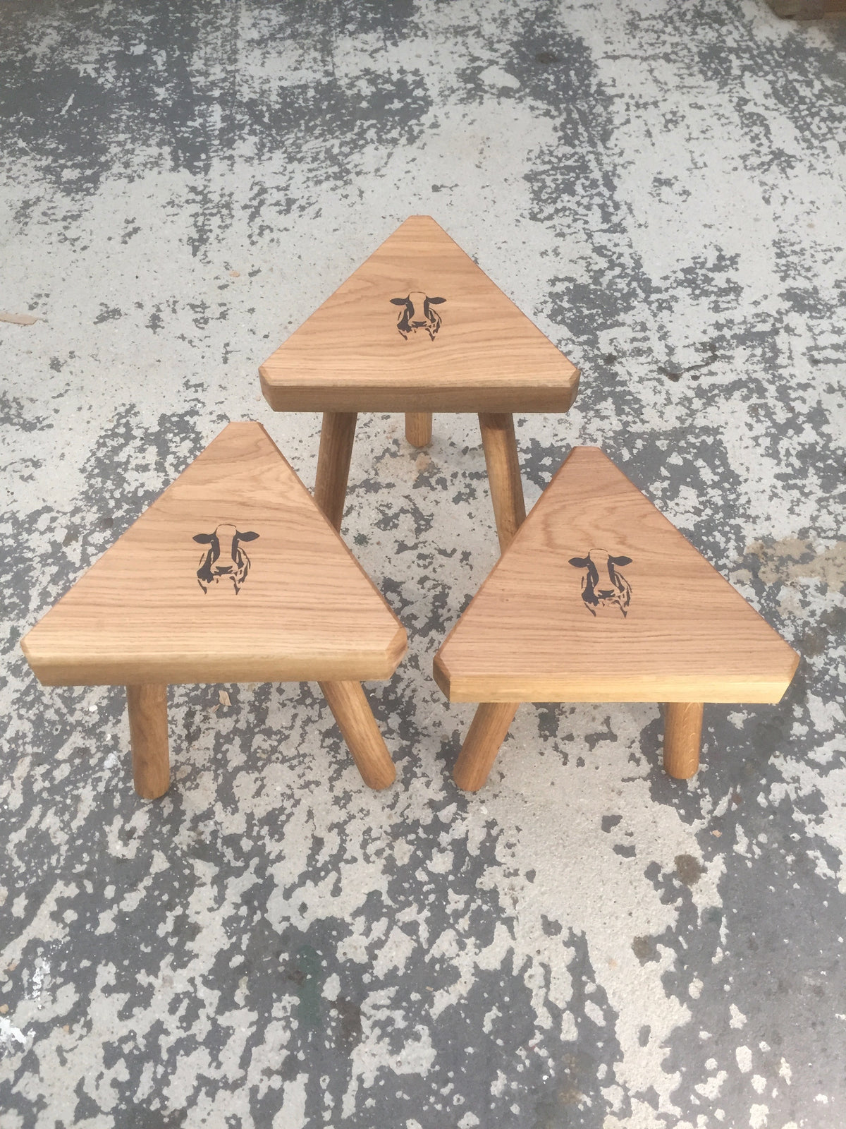 Mummy&#39;s Solid Oak Milking Stool
