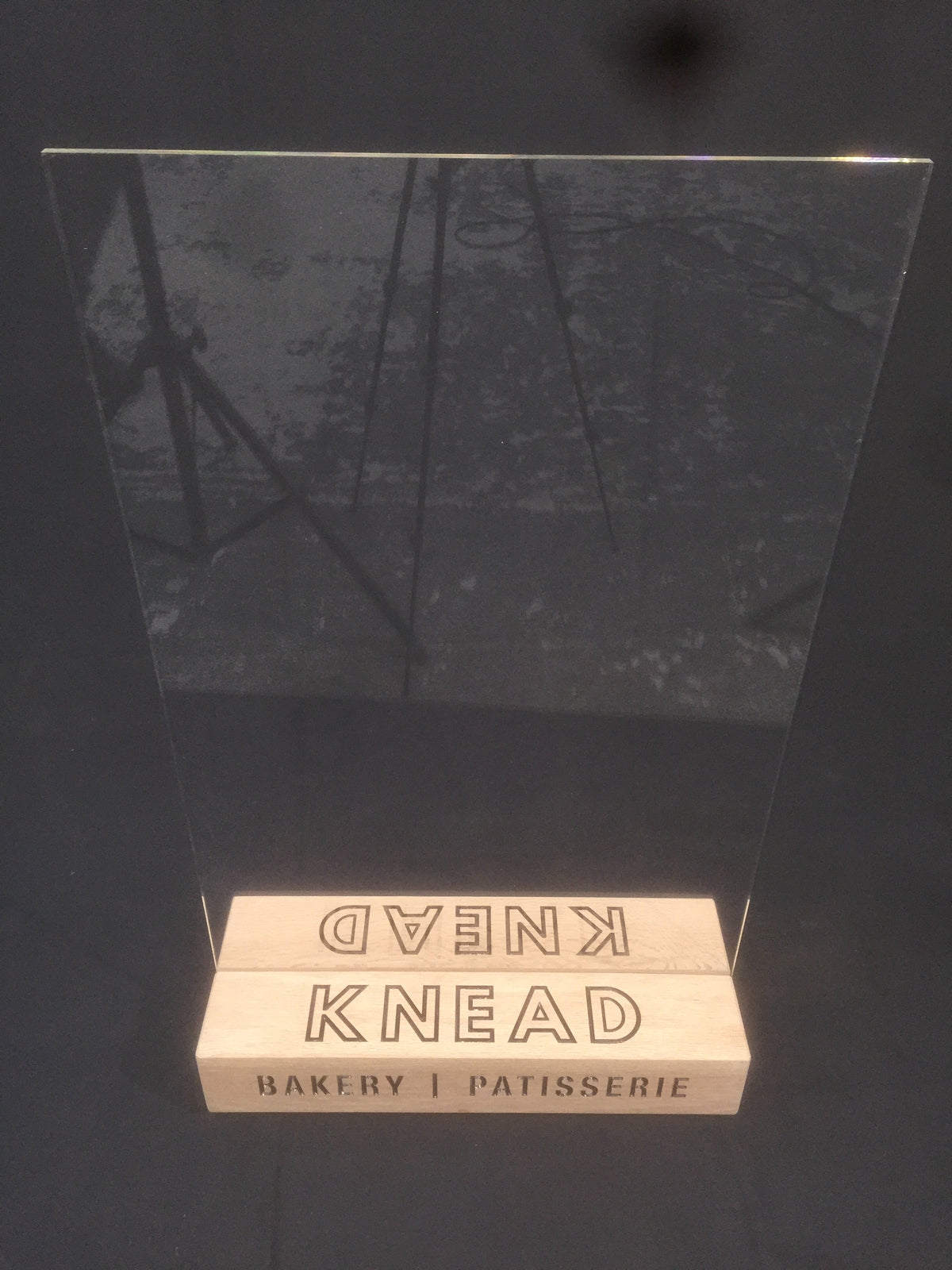 Solid Oak Pavement Sign Base