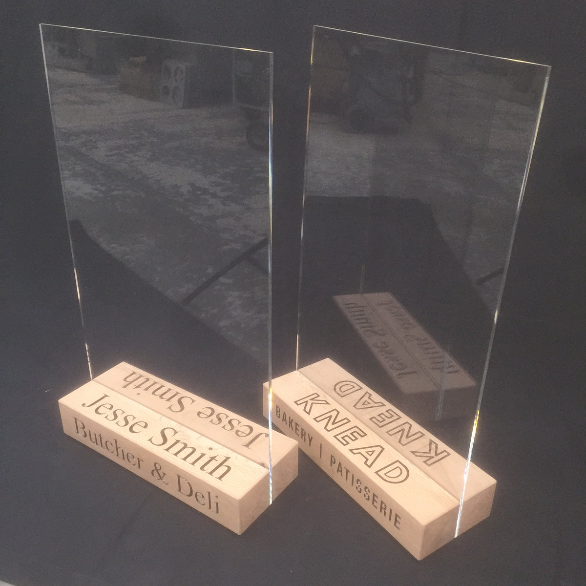 Solid Oak Pavement Sign Base