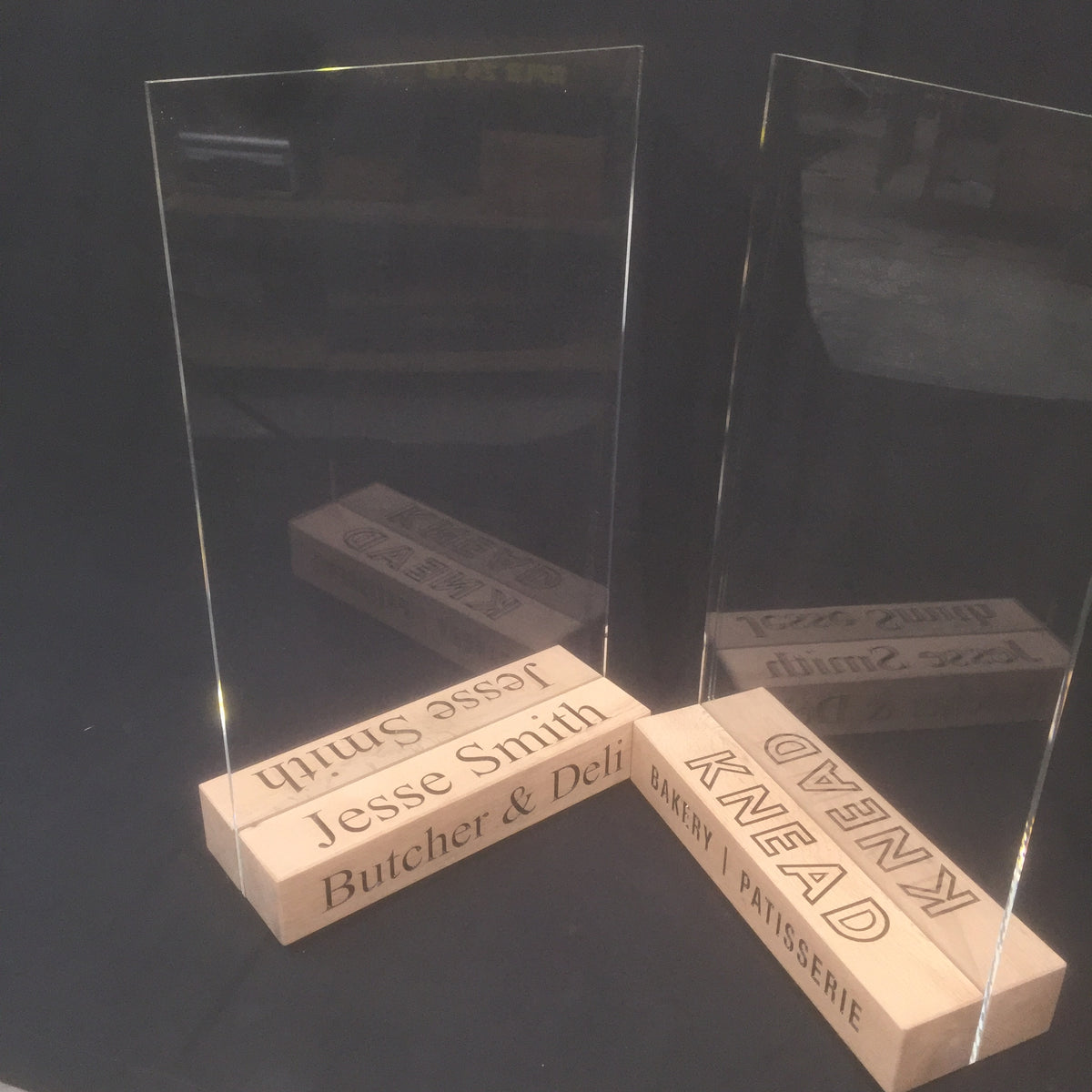 Solid Oak Pavement Sign Base