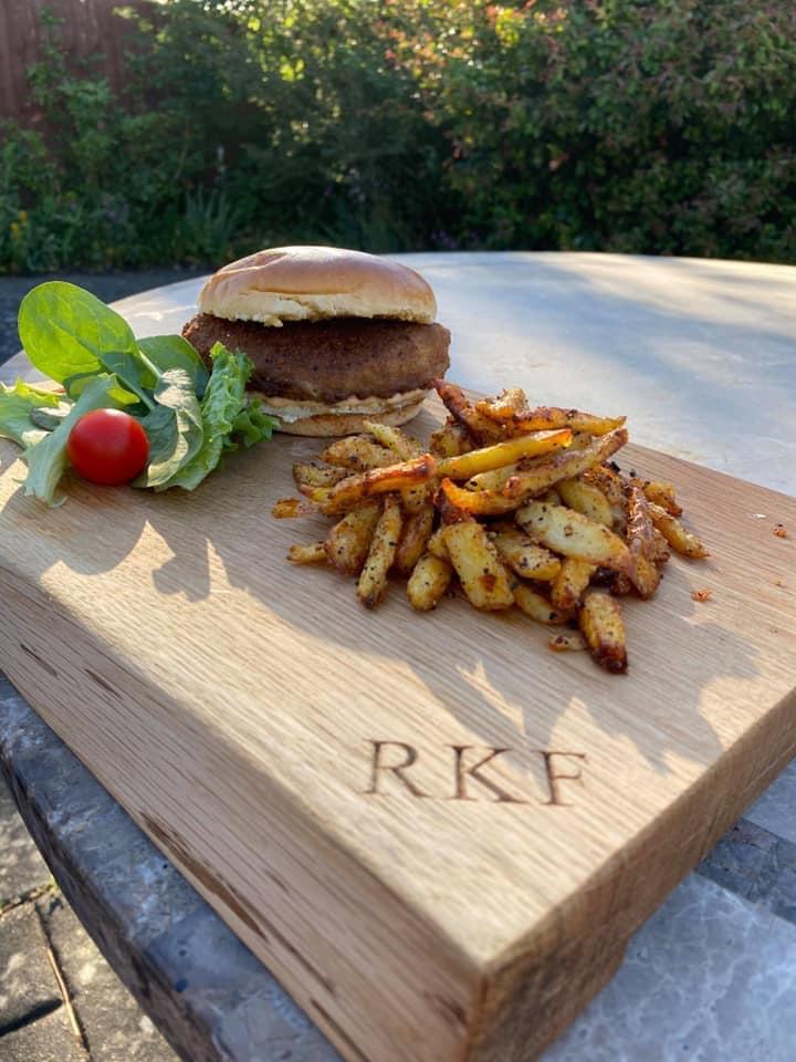 Oak or Ash Serving Platter. (The Hunky Chunk.) 35cm x 25cm x D 4cm
