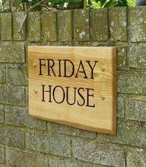 Solid Ash Live Edge House Name Sign (L 37cm : H 25cm : D 2.5cm.)