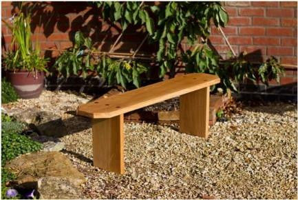 Solid Oak Handcrafted Adult 2 seat Bench from sustainably sourced wood. The Fine Wooden Article Company, Gloucestershire, UK.