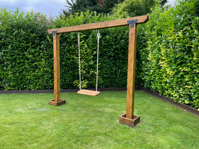 Design Build and supply of a Green Oak swing frame.