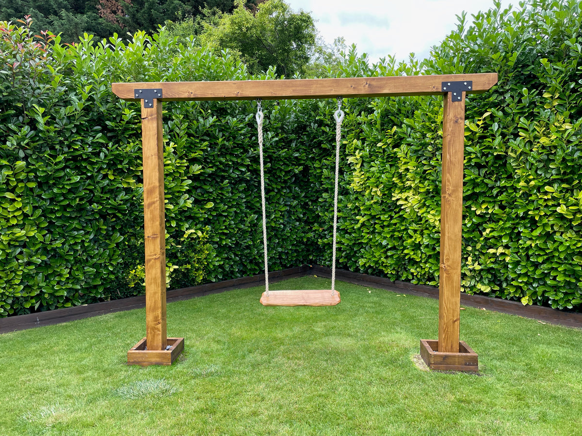 Design Build and supply of a Green Oak swing frame.