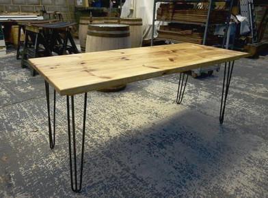 A hardwearing, versatile Cedar of Lebanon dining / working table for home, hospitality interiors &amp; restaurants, handcrafted in our Gloucestershire workshop, UK. The Fine Wooden Article Company