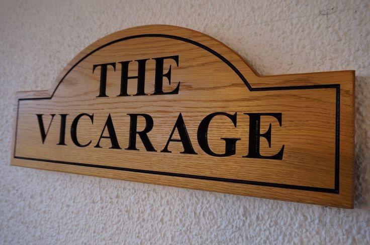 Solid Oak Half-Crescent Traditional House Name Sign, bespoke, handengraved, High Quality, durable, crafted in our wood working workshop, Gloucestershire, UK.